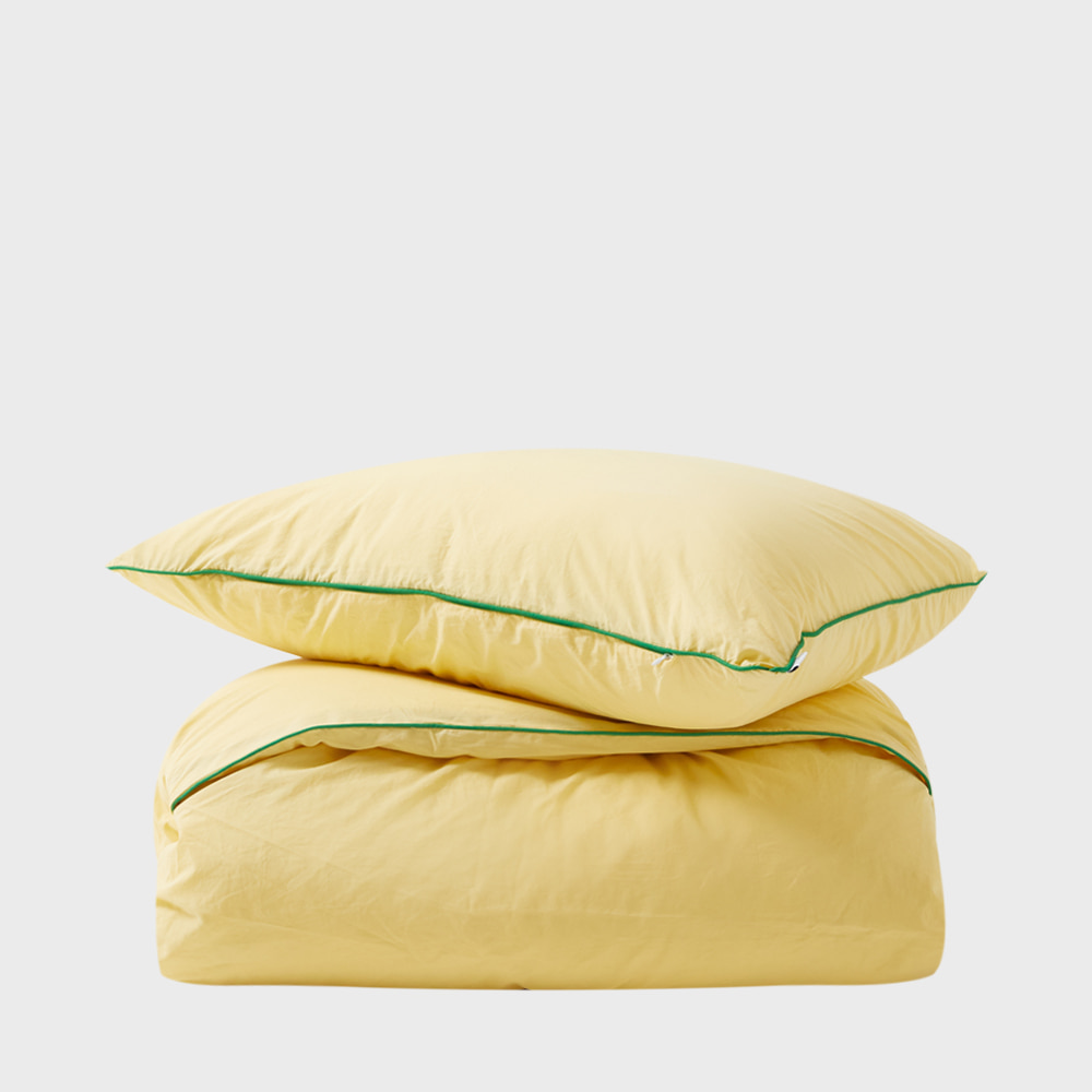 Frame muji bedding set  (Yellow/Green)