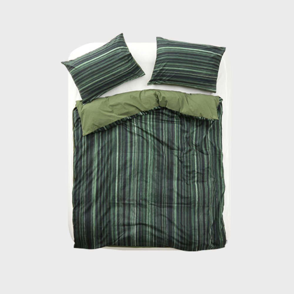 Fade line bedding set (Green - SS/Q/K)