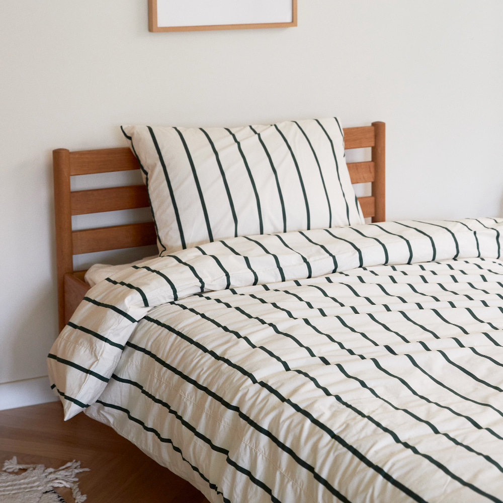 Striped bedding set (ivory)