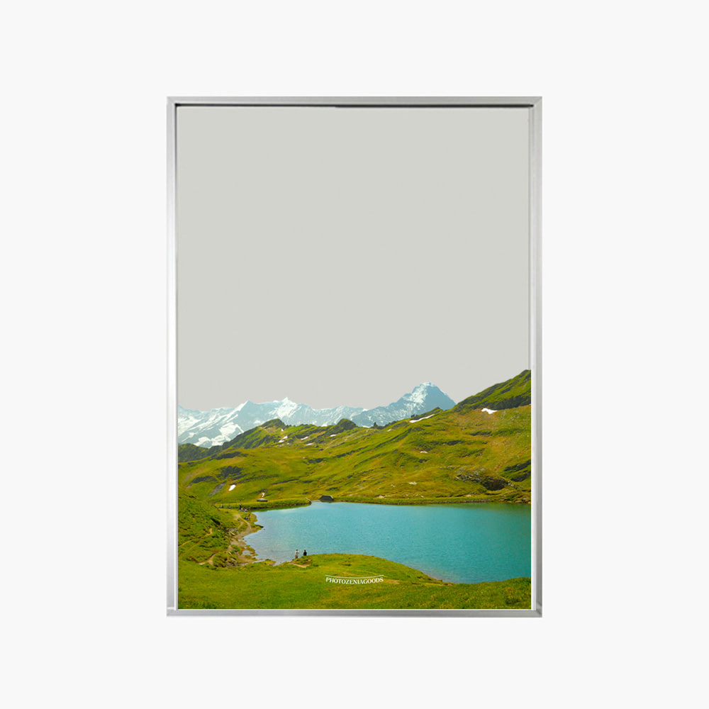 Swiss mountain lake mirror