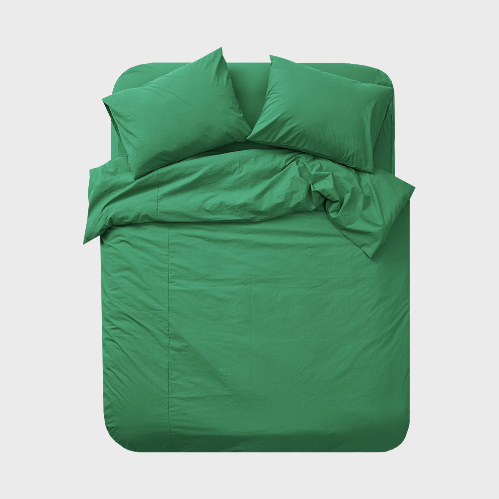 PZG muji bedding set (deep green)