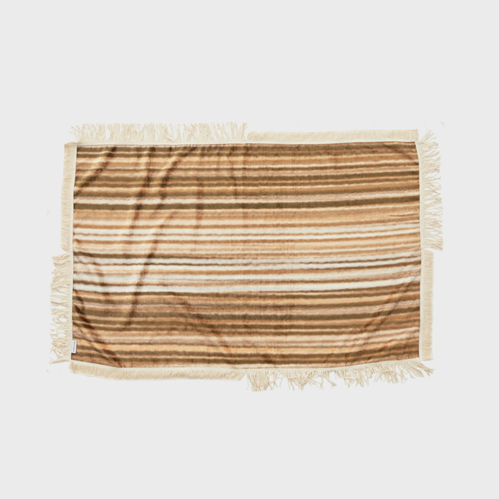 Fade line tassel blanket (Yellow)